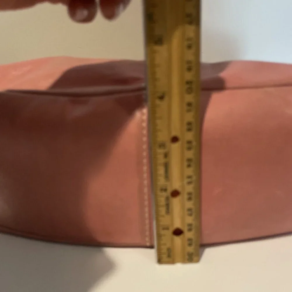 Vintage Etienne Aigner Leather Shoulder Bag Handbag Pink Tassel Bag Charm RARE